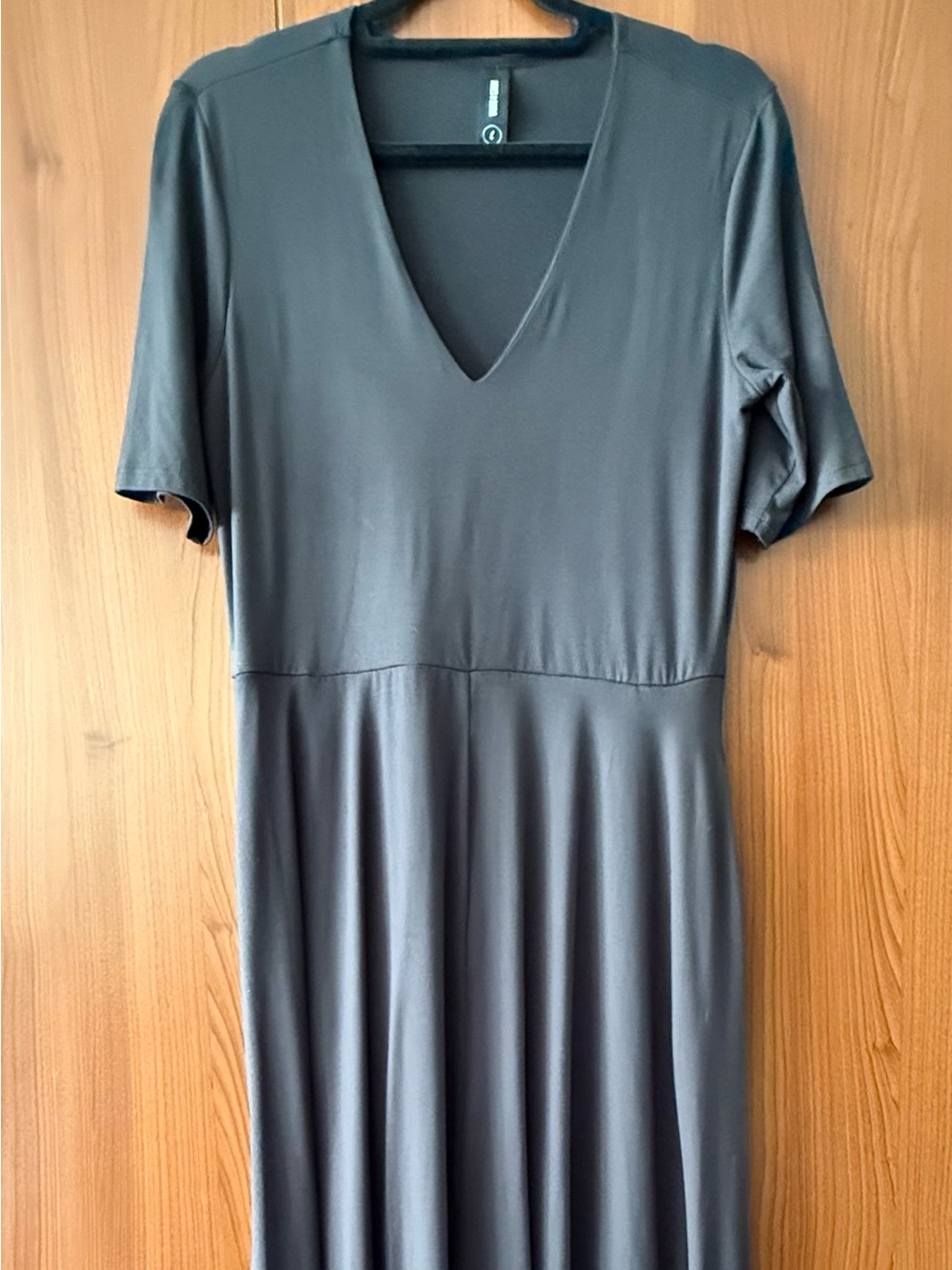 Agnes & Dora Maxi Black Dress Tall Ladies Stretchy Size L